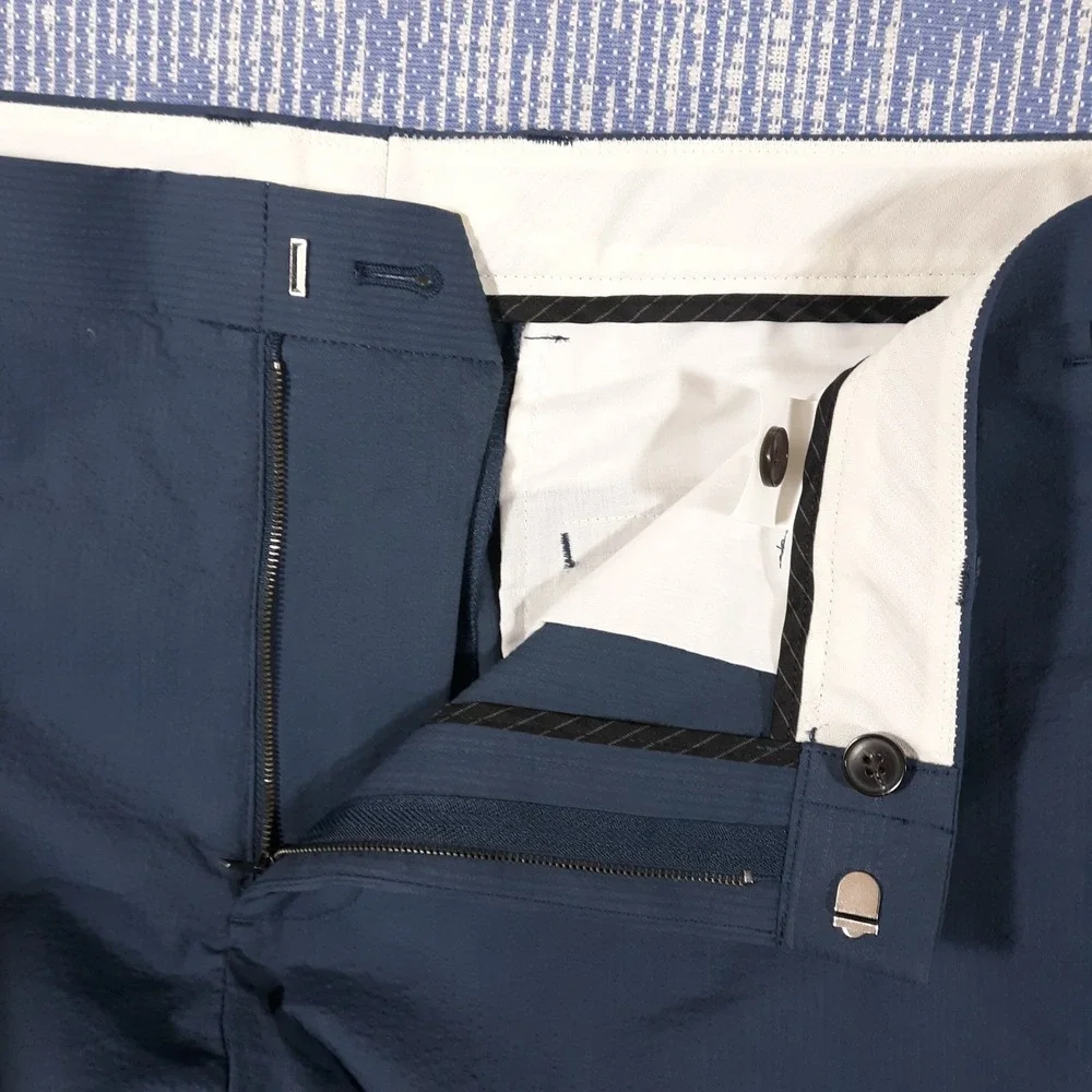 J.CREW Destination Pants Mens 33 x 30 Stretch Straight Performance Seersucker